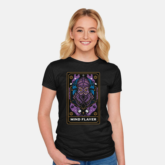 Mind Flayer Tarot Card-Womens-Fitted-Tee-Logozaste