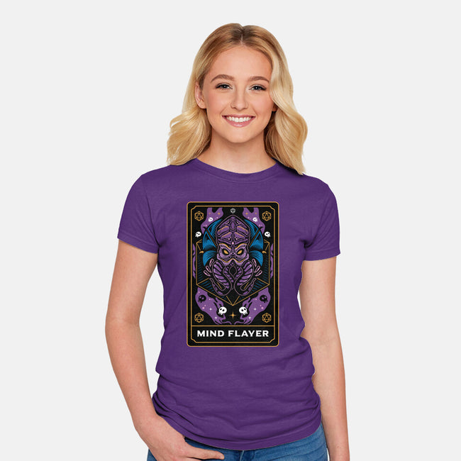 Mind Flayer Tarot Card-Womens-Fitted-Tee-Logozaste