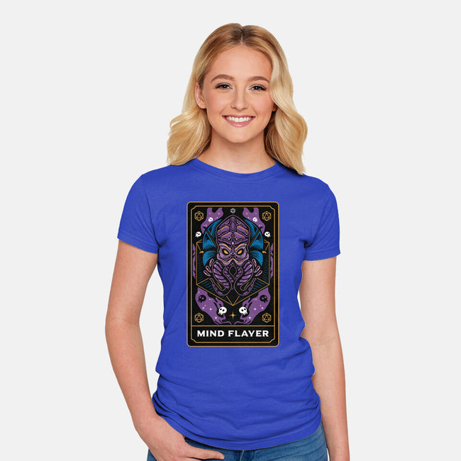 Mind Flayer Tarot Card-Womens-Fitted-Tee-Logozaste