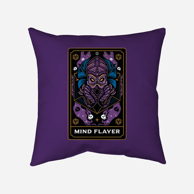 Mind Flayer Tarot Card-None-Removable Cover-Throw Pillow-Logozaste