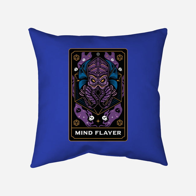 Mind Flayer Tarot Card-None-Removable Cover-Throw Pillow-Logozaste