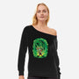 The Incredible Donk-Womens-Off Shoulder-Sweatshirt-Artist Davee Bee