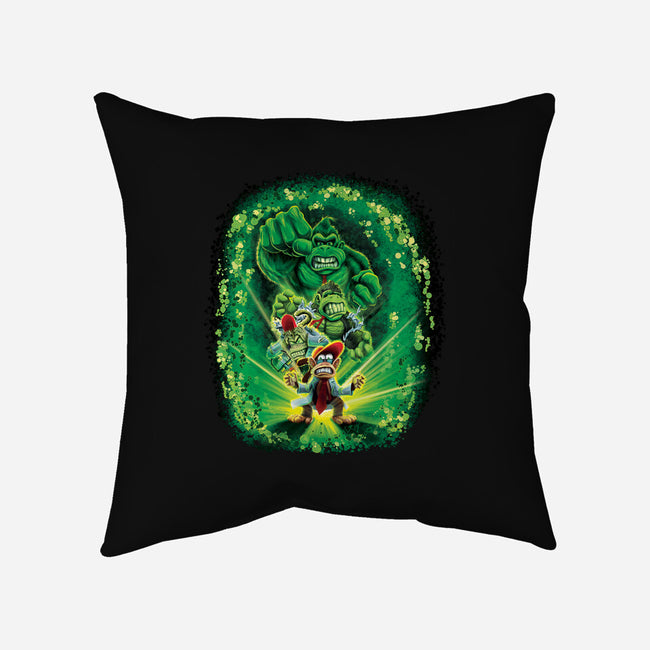 The Incredible Donk-None-Removable Cover-Throw Pillow-Artist Davee Bee