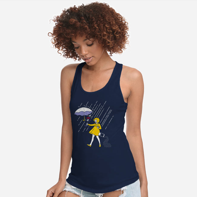 Salt Scared Girl-Womens-Racerback-Tank-Raffiti