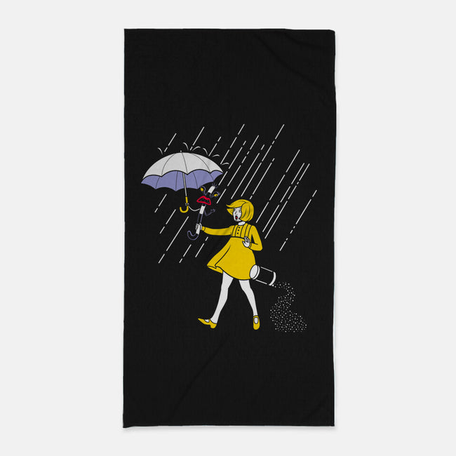 Salt Scared Girl-None-Beach-Towel-Raffiti