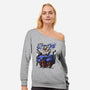 Gundam Strike-Womens-Off Shoulder-Sweatshirt-DancingHorse