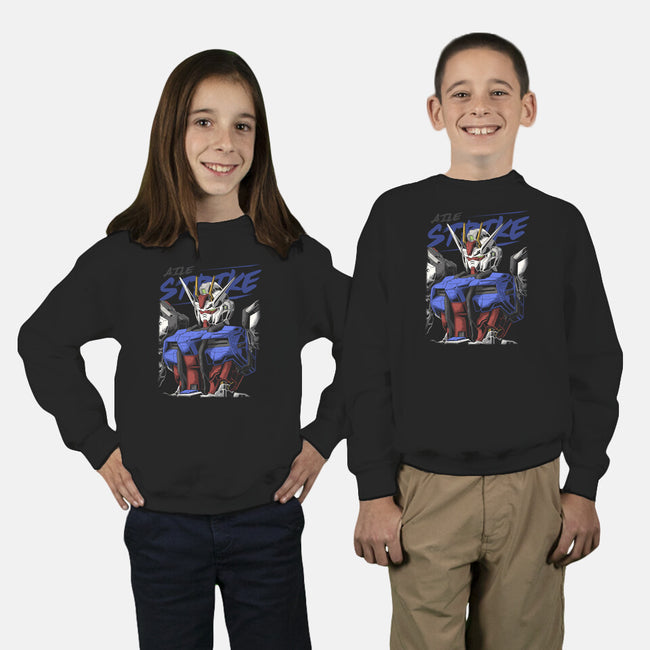 Gundam Strike-Youth-Crew Neck-Sweatshirt-DancingHorse