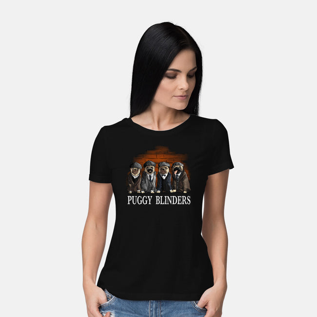 Puggy Blinders-Womens-Basic-Tee-fanfabio