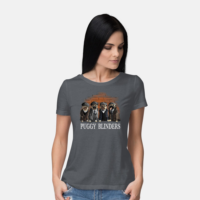 Puggy Blinders-Womens-Basic-Tee-fanfabio