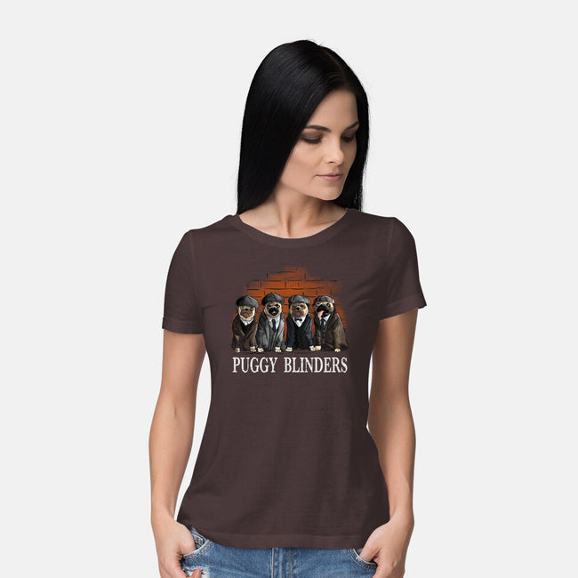 Puggy Blinders-Womens-Basic-Tee-fanfabio