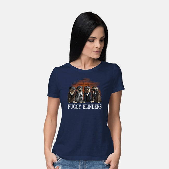 Puggy Blinders-Womens-Basic-Tee-fanfabio