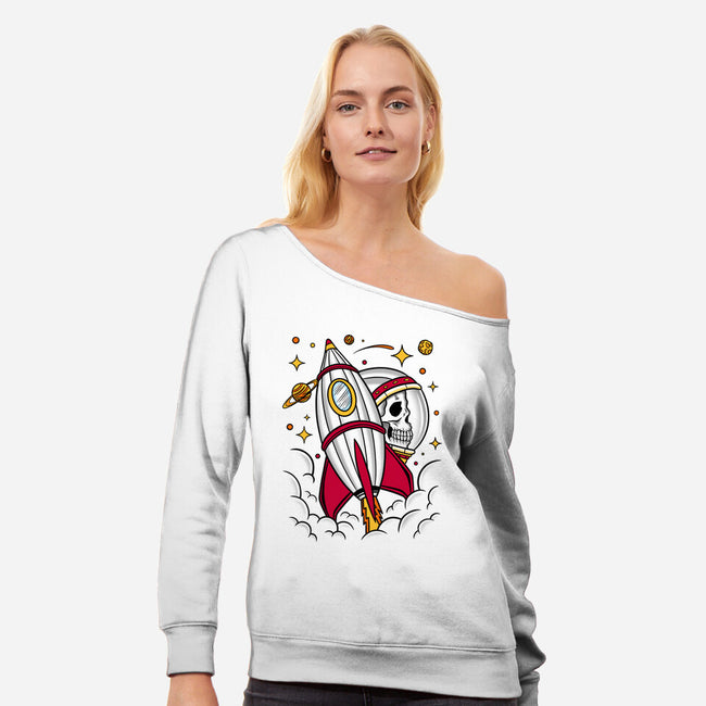 Astro Tattoo-Womens-Off Shoulder-Sweatshirt-sachpica