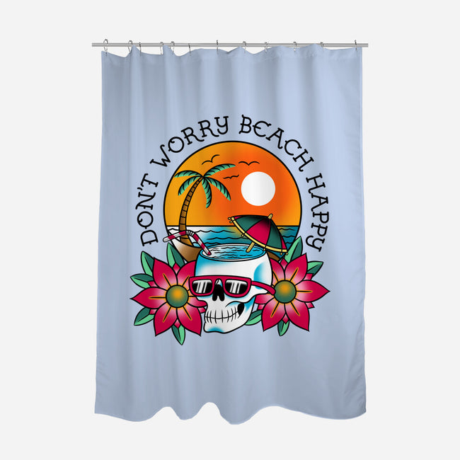 Don't Worry Beach Happy-None-Polyester-Shower Curtain-sachpica