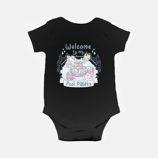 Pool Pawty Time-Baby-Basic-Onesie-xMorfina