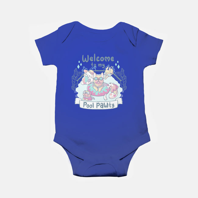 Pool Pawty Time-Baby-Basic-Onesie-xMorfina