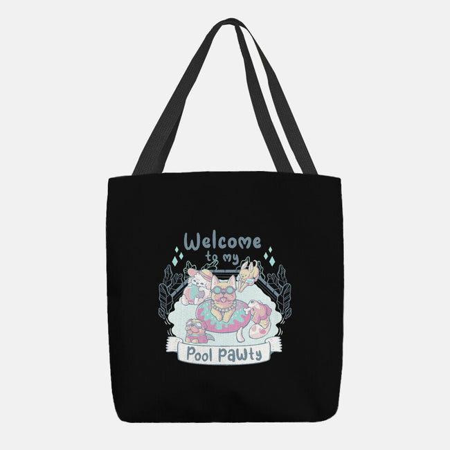 Pool Pawty Time-None-Basic Tote-Bag-xMorfina