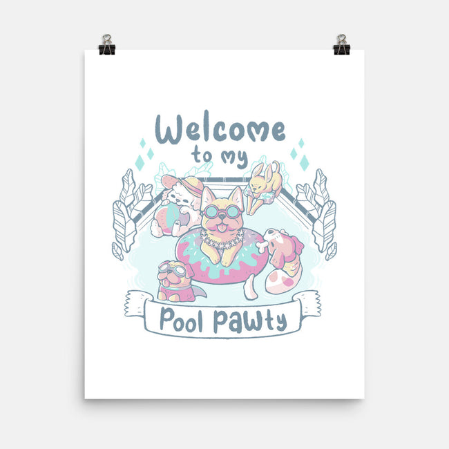 Pool Pawty Time-None-Matte-Poster-xMorfina