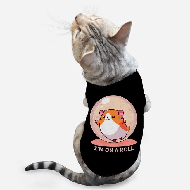 I'm On A Roll-Cat-Basic-Pet Tank-fanfreak1