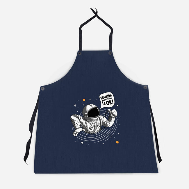 Houston Everything Is Ok-Unisex-Kitchen-Apron-sachpica