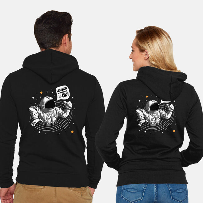 Houston Everything Is Ok-Unisex-Zip-Up-Sweatshirt-sachpica