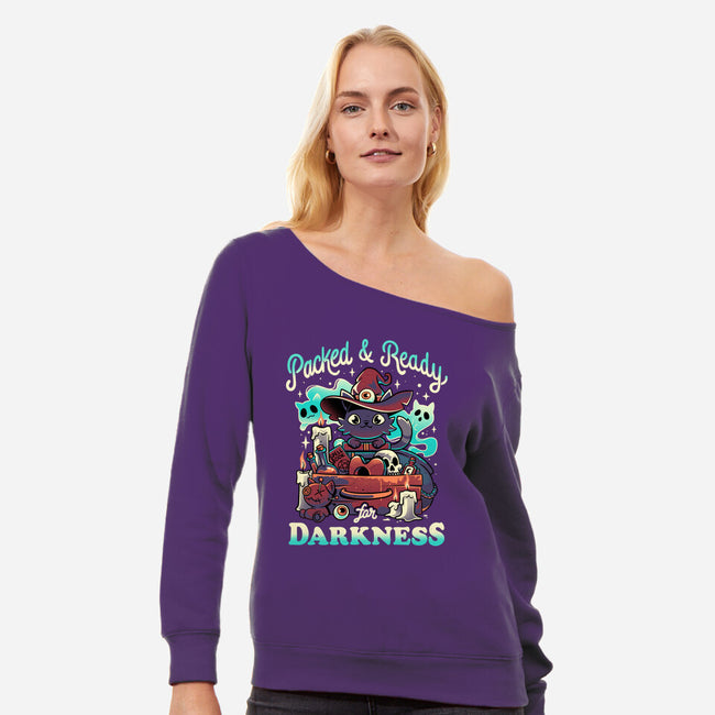 Ready For Darkness-Womens-Off Shoulder-Sweatshirt-Snouleaf