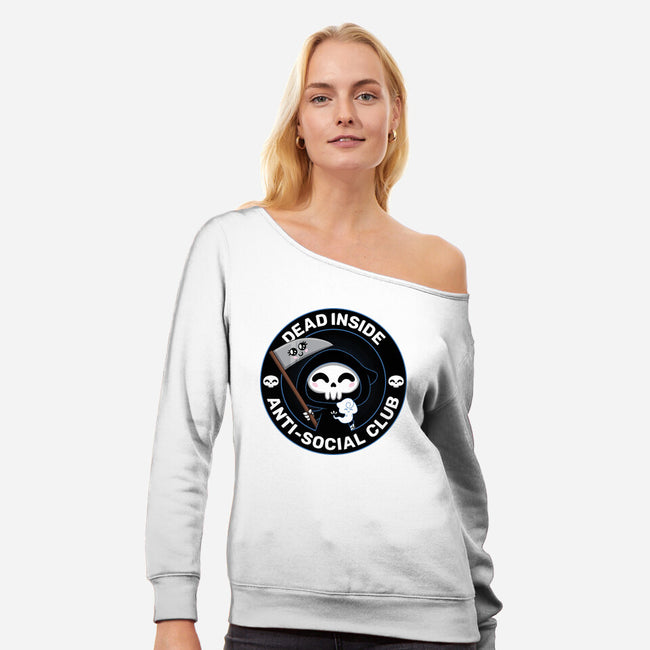 Dead Inside Anti-Social Club-Womens-Off Shoulder-Sweatshirt-danielmorris1993