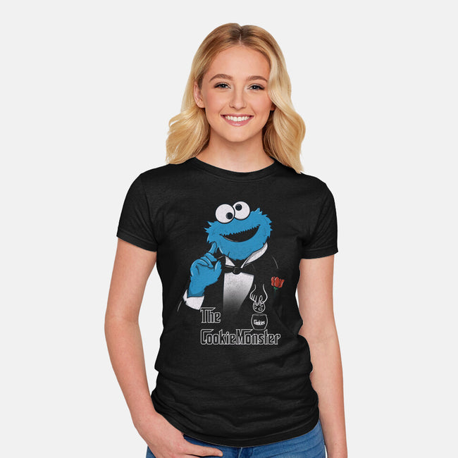 The CookieMonster-Womens-Fitted-Tee-Claudia