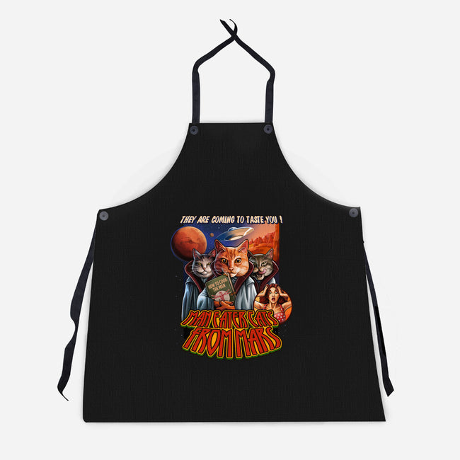 Cats From Mars-Unisex-Kitchen-Apron-daobiwan