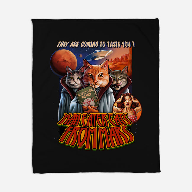 Cats From Mars-None-Fleece-Blanket-daobiwan