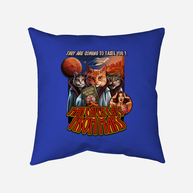 Cats From Mars-None-Removable Cover-Throw Pillow-daobiwan