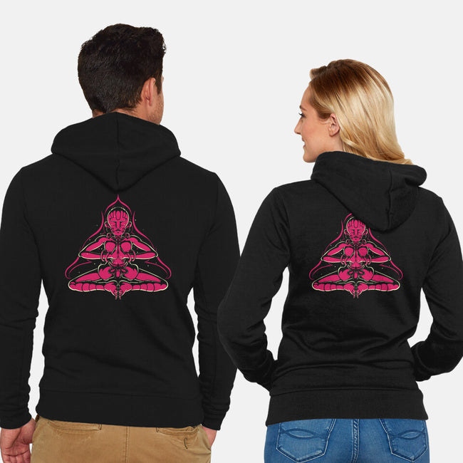 Fire Meditation-Unisex-Zip-Up-Sweatshirt-estudiofitas