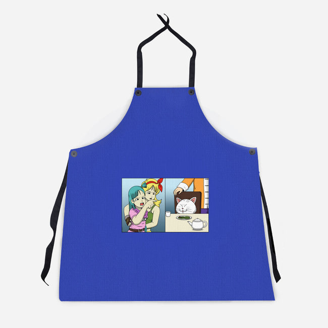 Girl Vs Cat-Unisex-Kitchen-Apron-pigboom