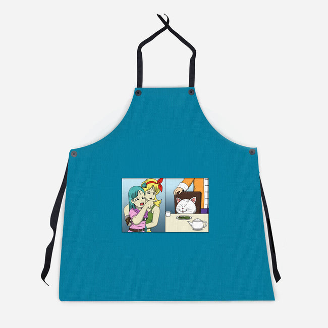 Girl Vs Cat-Unisex-Kitchen-Apron-pigboom