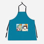 Girl Vs Cat-Unisex-Kitchen-Apron-pigboom