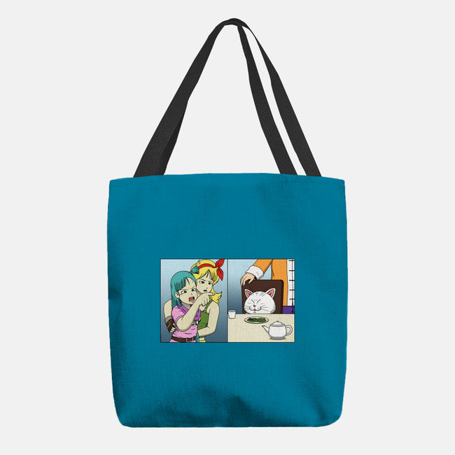 Girl Vs Cat-None-Basic Tote-Bag-pigboom