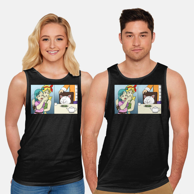 Girl Vs Cat-Unisex-Basic-Tank-pigboom