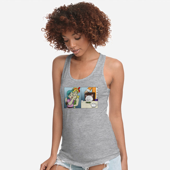 Girl Vs Cat-Womens-Racerback-Tank-pigboom