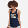 Girl Vs Cat-Womens-Racerback-Tank-pigboom