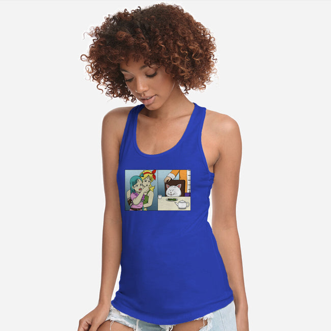 Girl Vs Cat-Womens-Racerback-Tank-pigboom