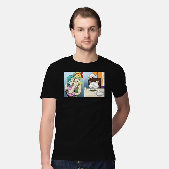 Girl Vs Cat-Mens-Premium-Tee-pigboom