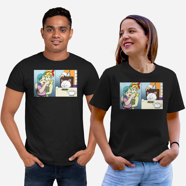 Girl Vs Cat-Unisex-Basic-Tee-pigboom