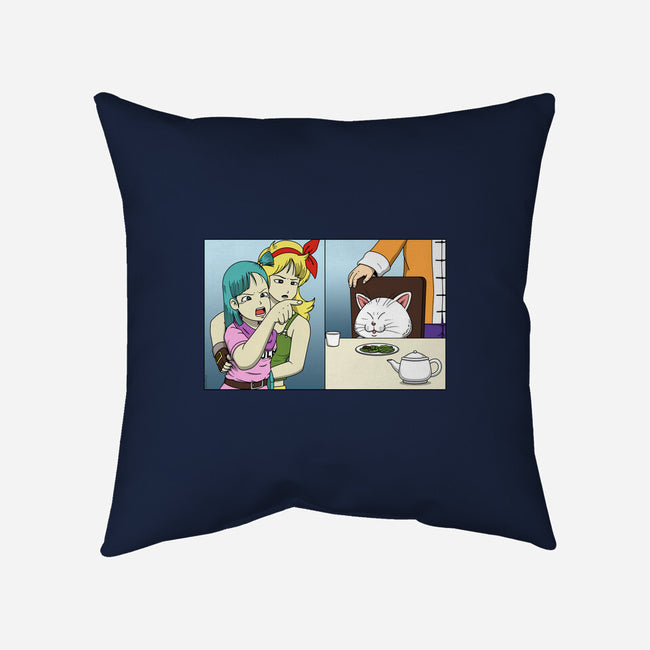 Girl Vs Cat-None-Removable Cover-Throw Pillow-pigboom