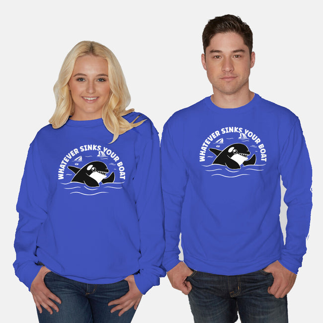 Whatever Sinks Your Boat-Unisex-Crew Neck-Sweatshirt-Aarons Art Room