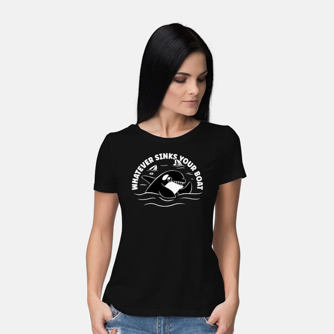 Whatever Sinks Your Boat-Womens-Basic-Tee-Aarons Art Room