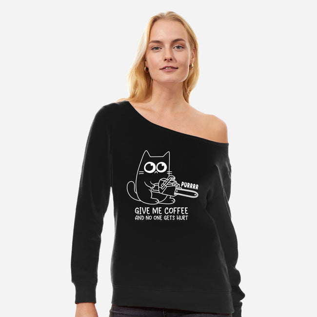 No One Gets Hurt-Womens-Off Shoulder-Sweatshirt-Xentee