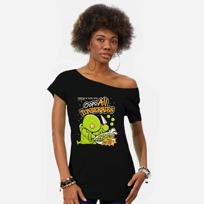 Oops! All Tonberries-Womens-Off Shoulder-Tee-Aarons Art Room