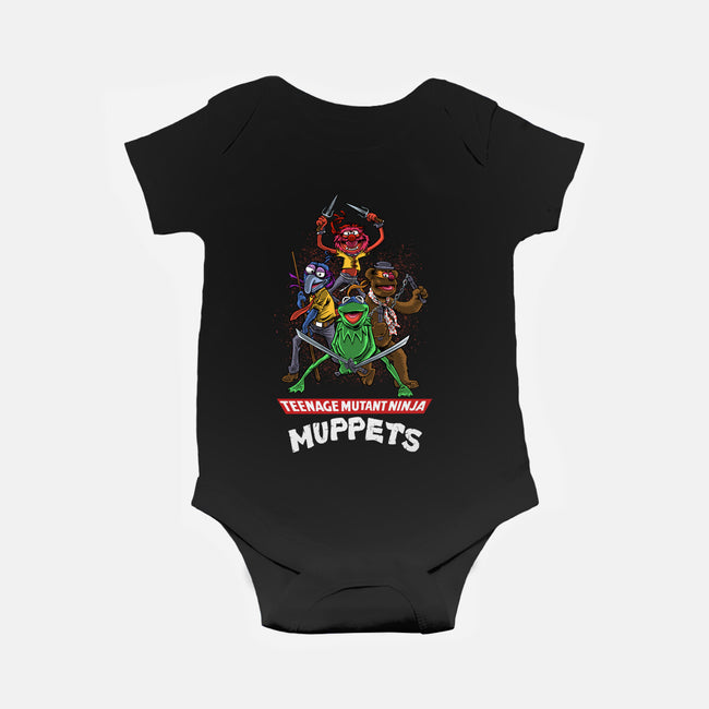 Teenage Mutant Ninja Muppets-Baby-Basic-Onesie-zascanauta