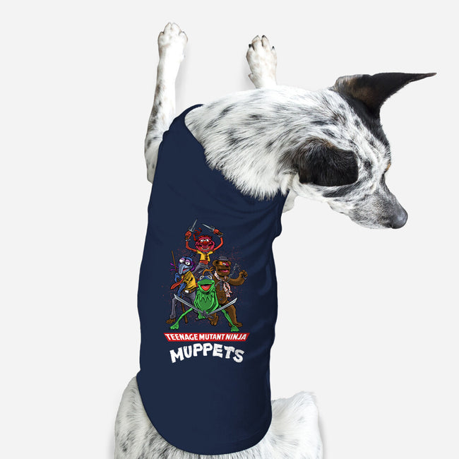 Teenage Mutant Ninja Muppets-Dog-Basic-Pet Tank-zascanauta