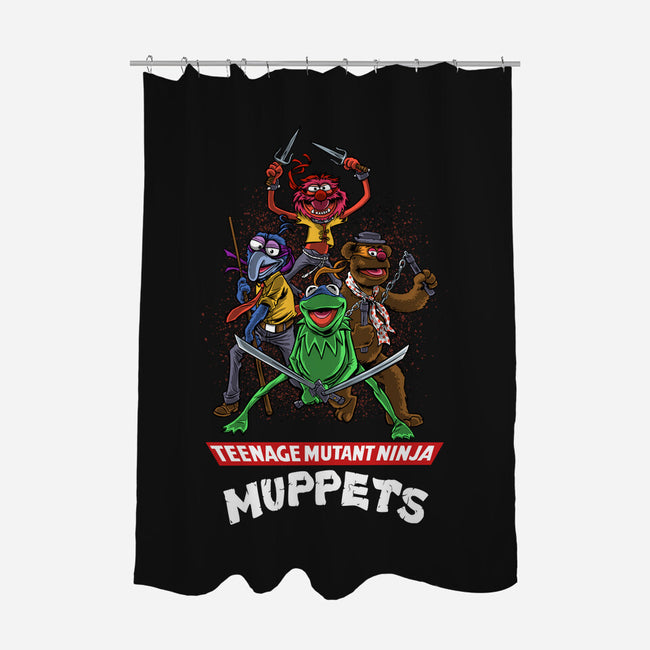 Teenage Mutant Ninja Muppets-None-Polyester-Shower Curtain-zascanauta