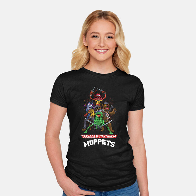 Teenage Mutant Ninja Muppets-Womens-Fitted-Tee-zascanauta